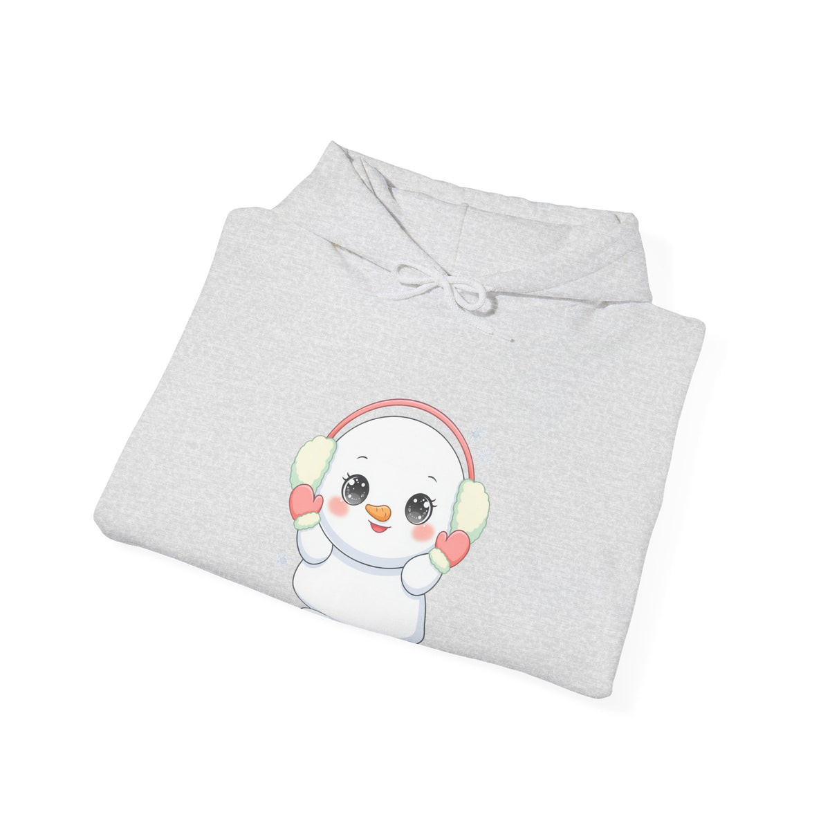 Kawaii Snowman Hoodie, Cute Winter Gift Sweatshirt