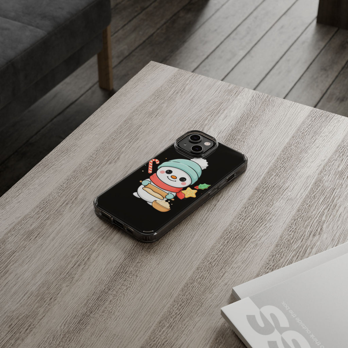 Christmas Snowman Phone Case, Cute Cookie Baker