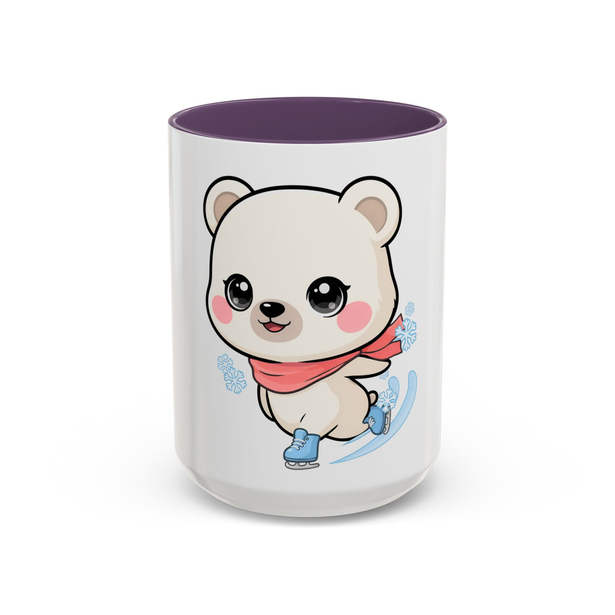 Polar Bear Ice Skating Mug – Cute Accent Coffee Mug