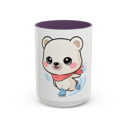 Polar Bear Ice Skating Mug – Cute Accent Coffee Mug