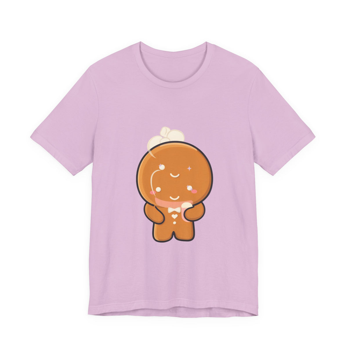 Kawaii Gingerbread Man T-Shirt for Cozy Cocoa Fans