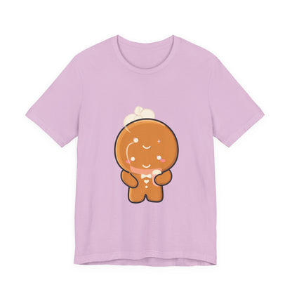 Kawaii Gingerbread Man T-Shirt for Cozy Cocoa Fans