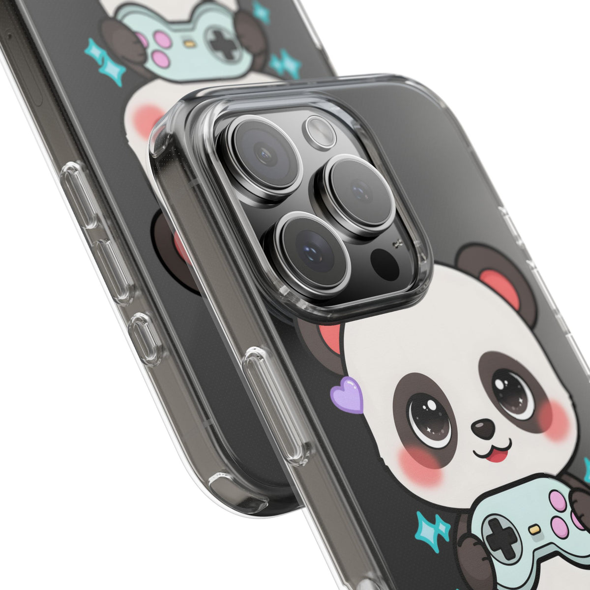 Gamer Panda Clear Impact-Resistant Phone Case