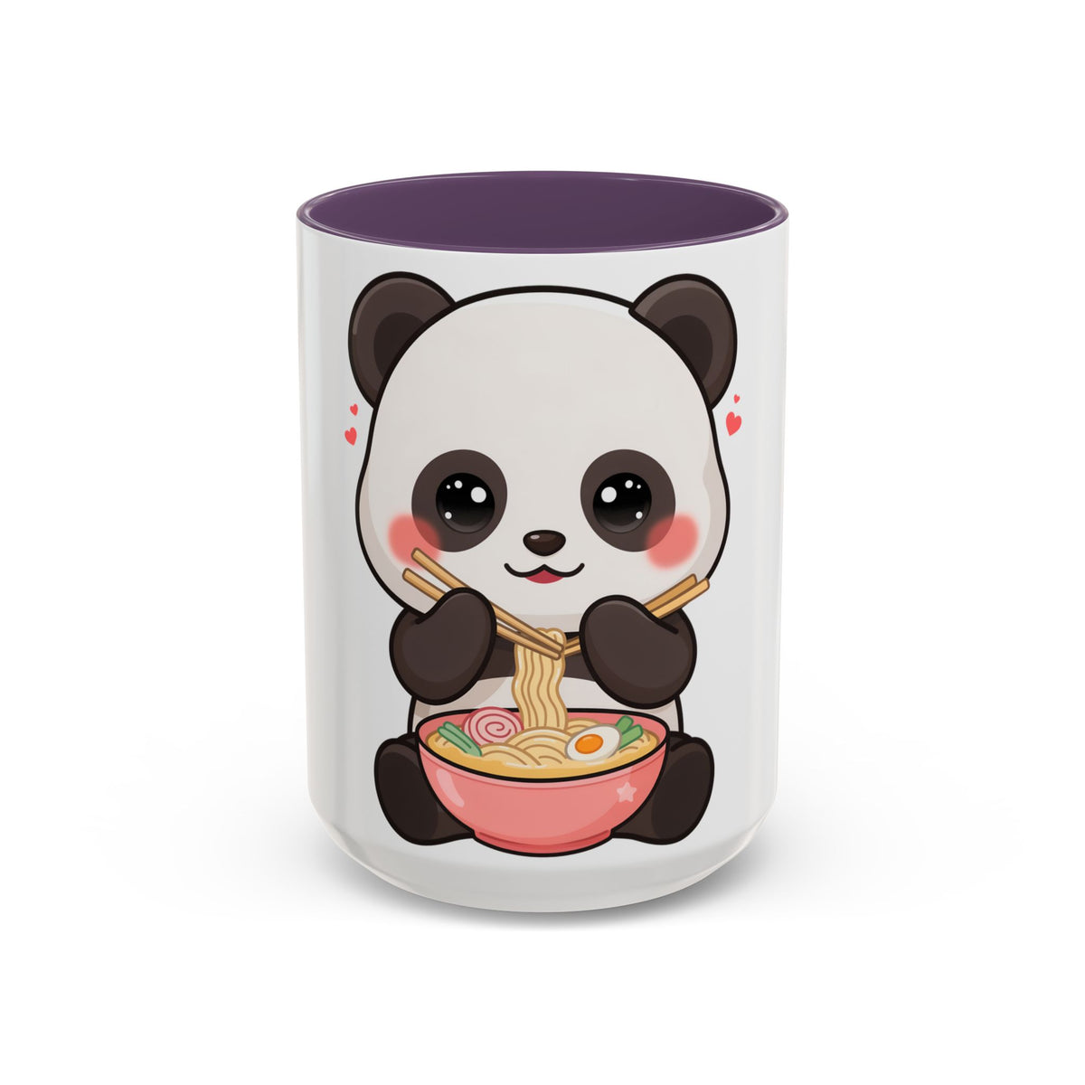 Kawaii Panda Ramen Mug, Cute Accent Coffee Mug