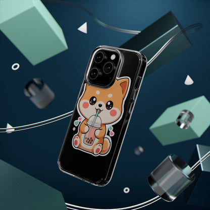 Kawaii Shiba Inu Phone Case for Bubble Tea Lovers