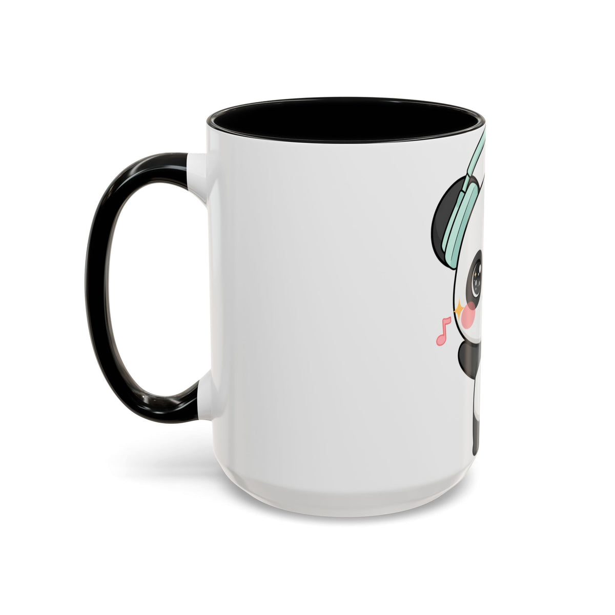 Kawaii Panda Music Mug, Colorful Accent Coffee Mug