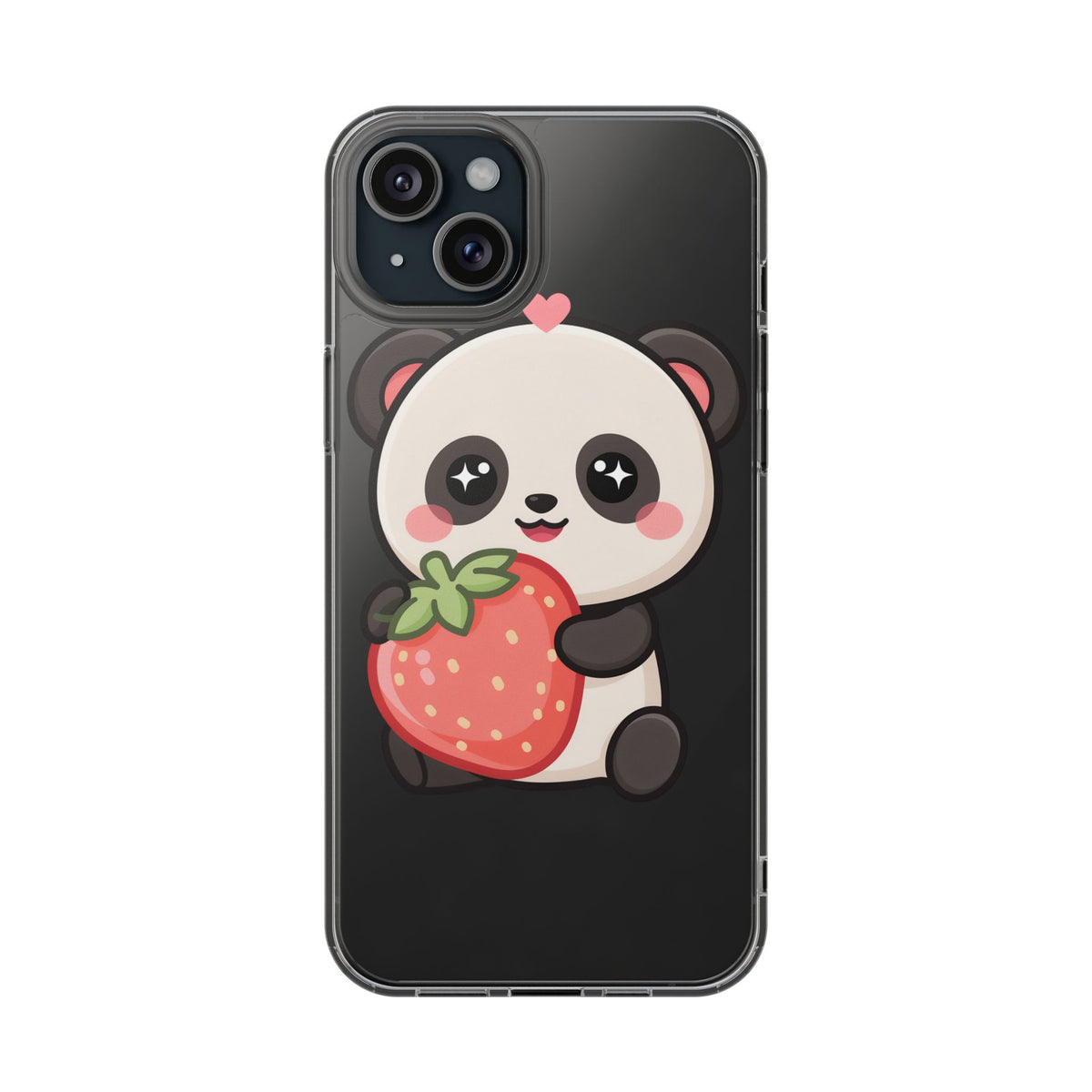 Kawaii Panda Phone Case, Sweet Strawberry Gift