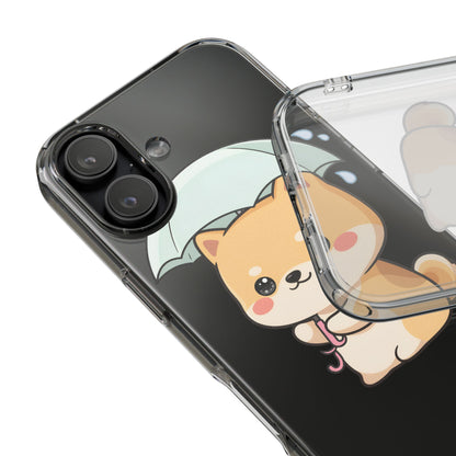 Shiba Inu Phone Case, Kawaii Rainy Day Pup