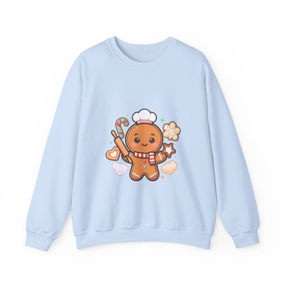 Kawaii Gingerbread Sweatshirt for Christmas Baking Fans