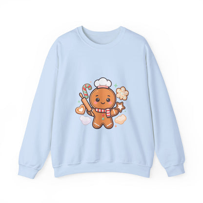 Kawaii Gingerbread Sweatshirt for Christmas Baking Fans