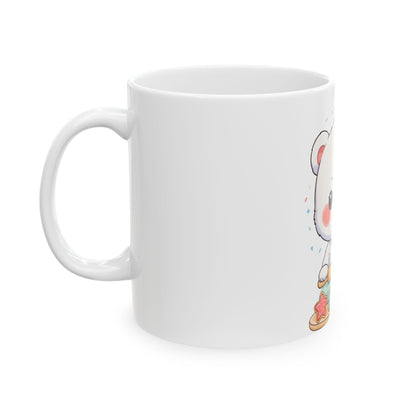 Christmas Polar Bear Mug: Cute Cookie Baker Ceramic Cup