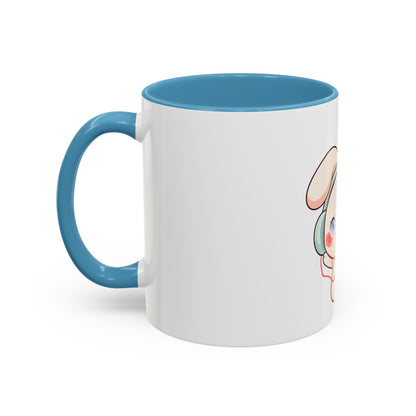 Kawaii Bunny Music Mug, Cute Accent Coffee Mug