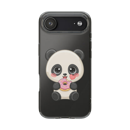 Kawaii Panda Phone Case with Donut