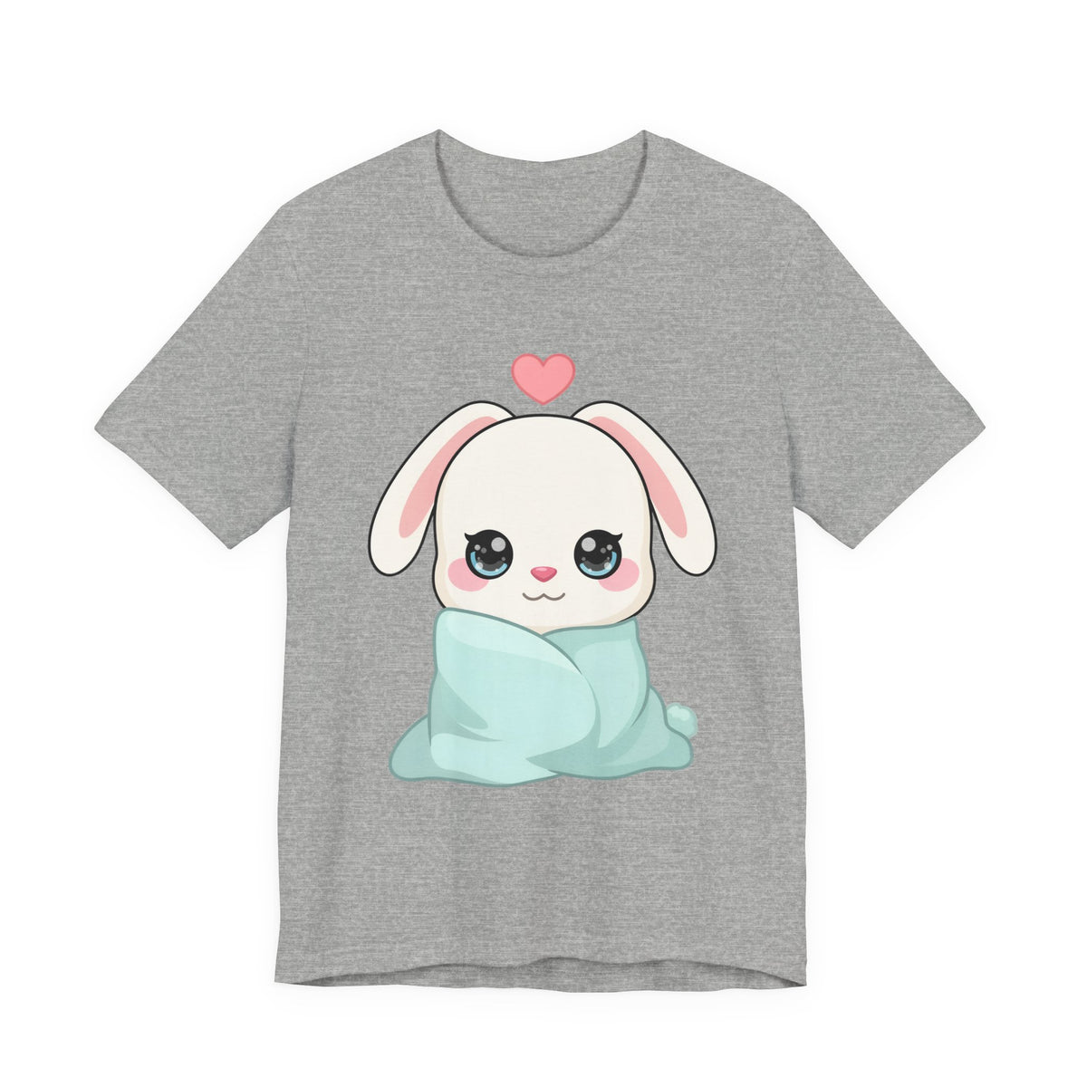 Cozy Bunny T-Shirt, Kawaii Blanket Bunny Tee