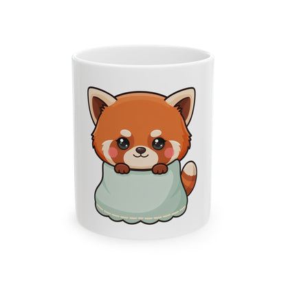 Kawaii Red Panda Mug, Cozy Chibi Animal Gift