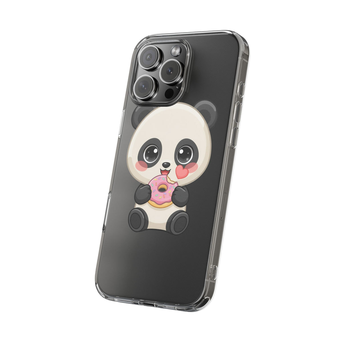Kawaii Panda Phone Case with Donut