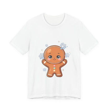 Kawaii Gingerbread Man T-Shirt for a Cozy Christmas Mood