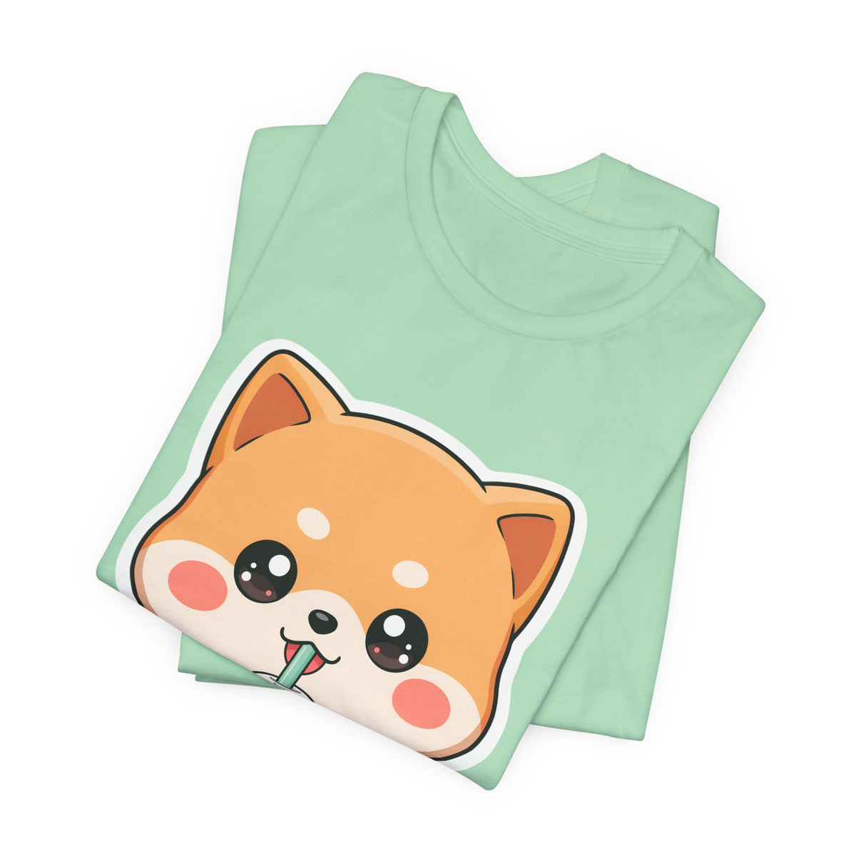 Kawaii Shiba Bubble Tea T-Shirt for Boba Lovers