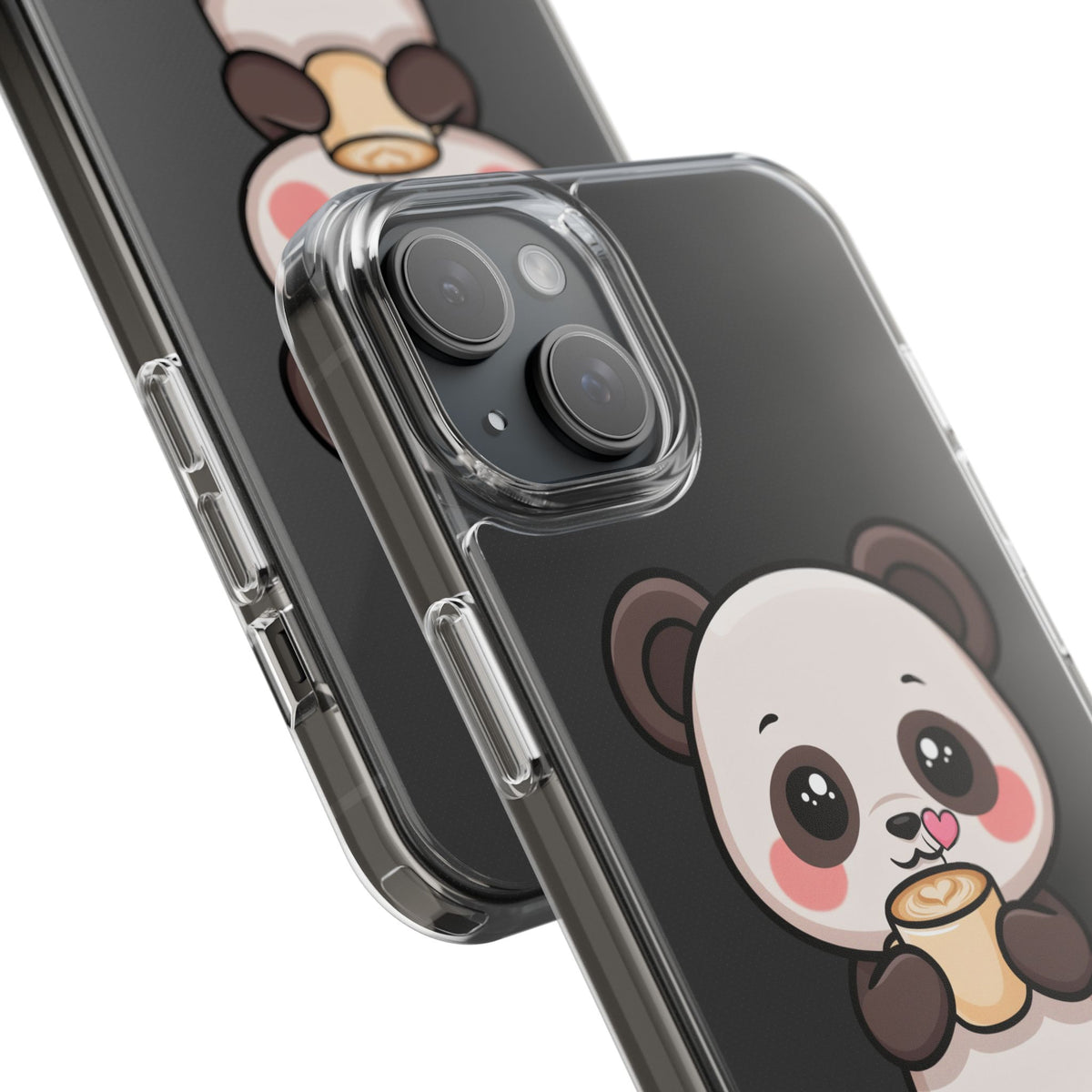 Kawaii Panda Latte Clear Impact-Resistant Case