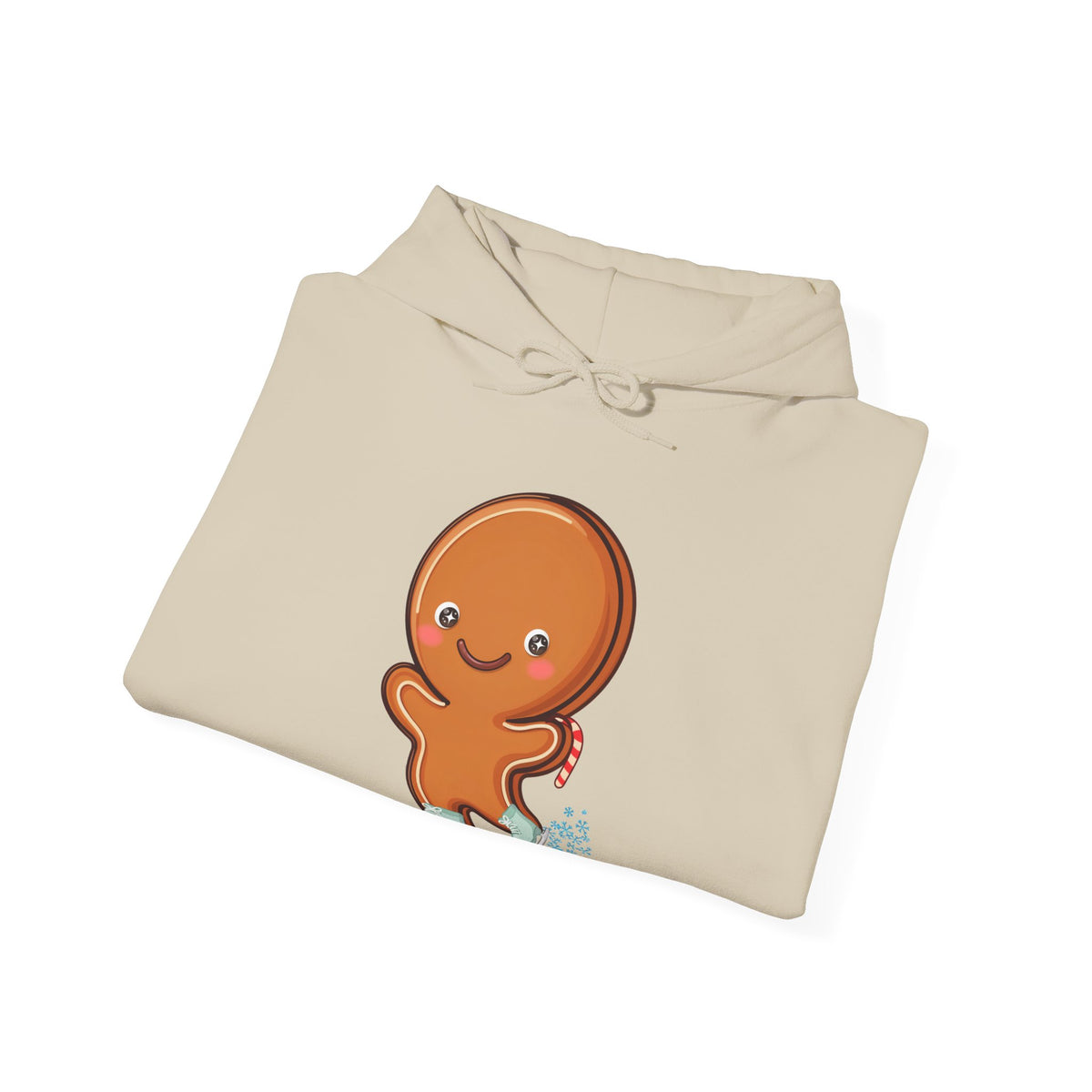 Kawaii Gingerbread Skating Hoodie for Cozy Winter Cheer