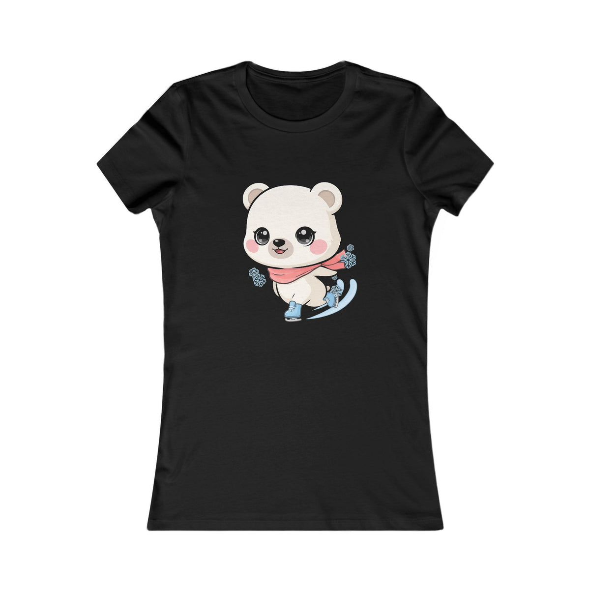Kawaii Polar Bear Ice Skating Women's Tee