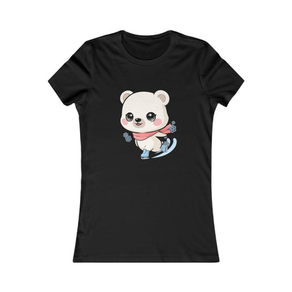 Kawaii Polar Bear Ice Skating Women's Tee