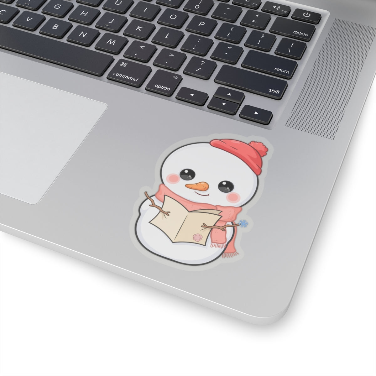 Kawaii Snowman Sticker for a Cozy Holiday Desk