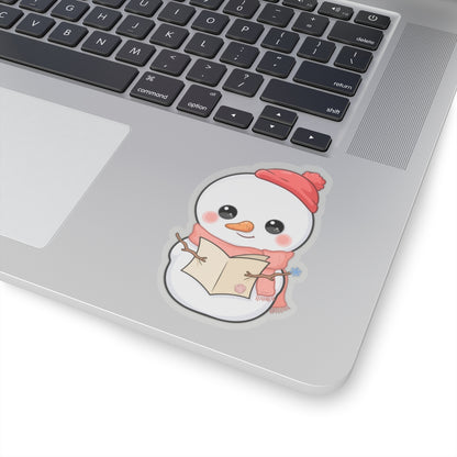 Kawaii Snowman Sticker for a Cozy Holiday Desk