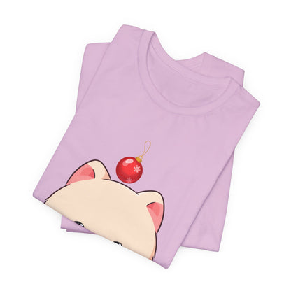 Kawaii Arctic Fox Christmas T-Shirt for Holiday Fans