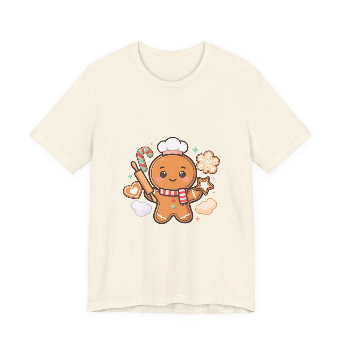 Gingerbread Baker Christmas Tee, Cute Kawaii Holiday Shirt