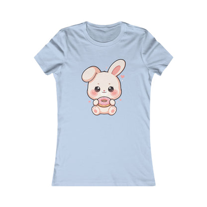Kawaii Bunny Donut T-Shirt for Women