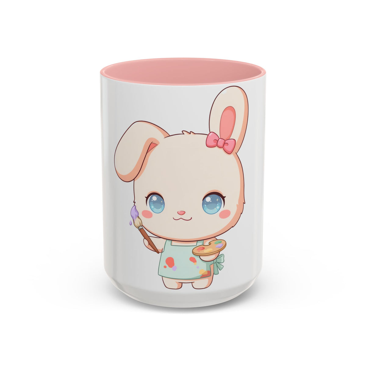 Kawaii Bunny Coffee Mug for Artists and Cute Art Lovers