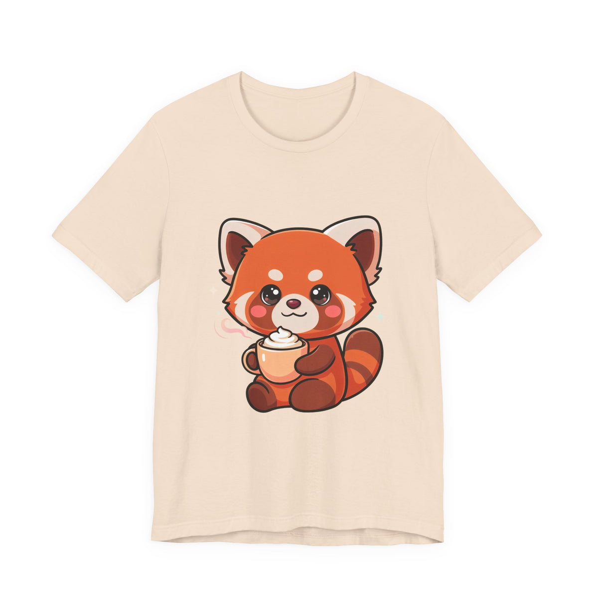 Kawaii Red Panda Coffee Tee for Cute Animal Lovers