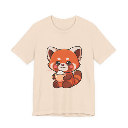 Kawaii Red Panda Coffee Tee for Cute Animal Lovers