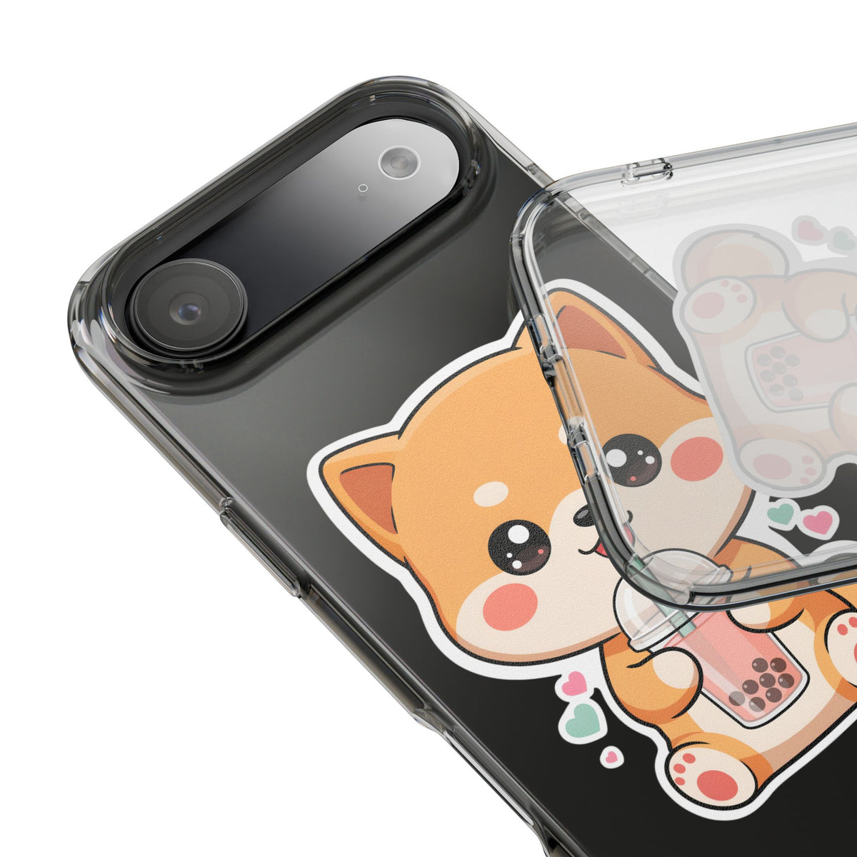 Kawaii Shiba Inu Phone Case for Bubble Tea Lovers