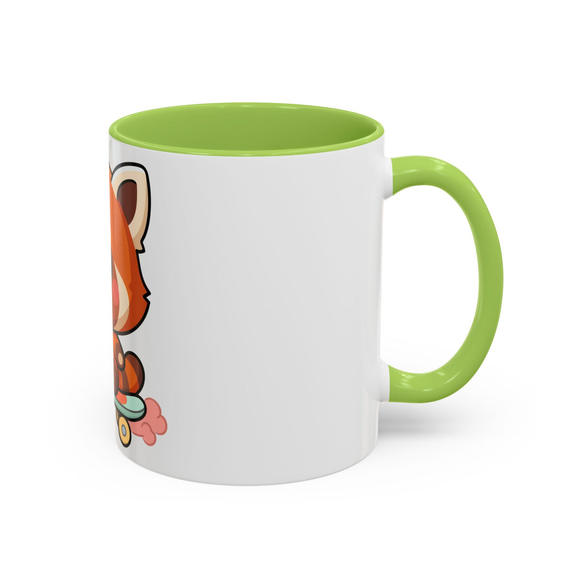 Red Panda Skateboard Mug – Kawaii Accent Coffee Mug