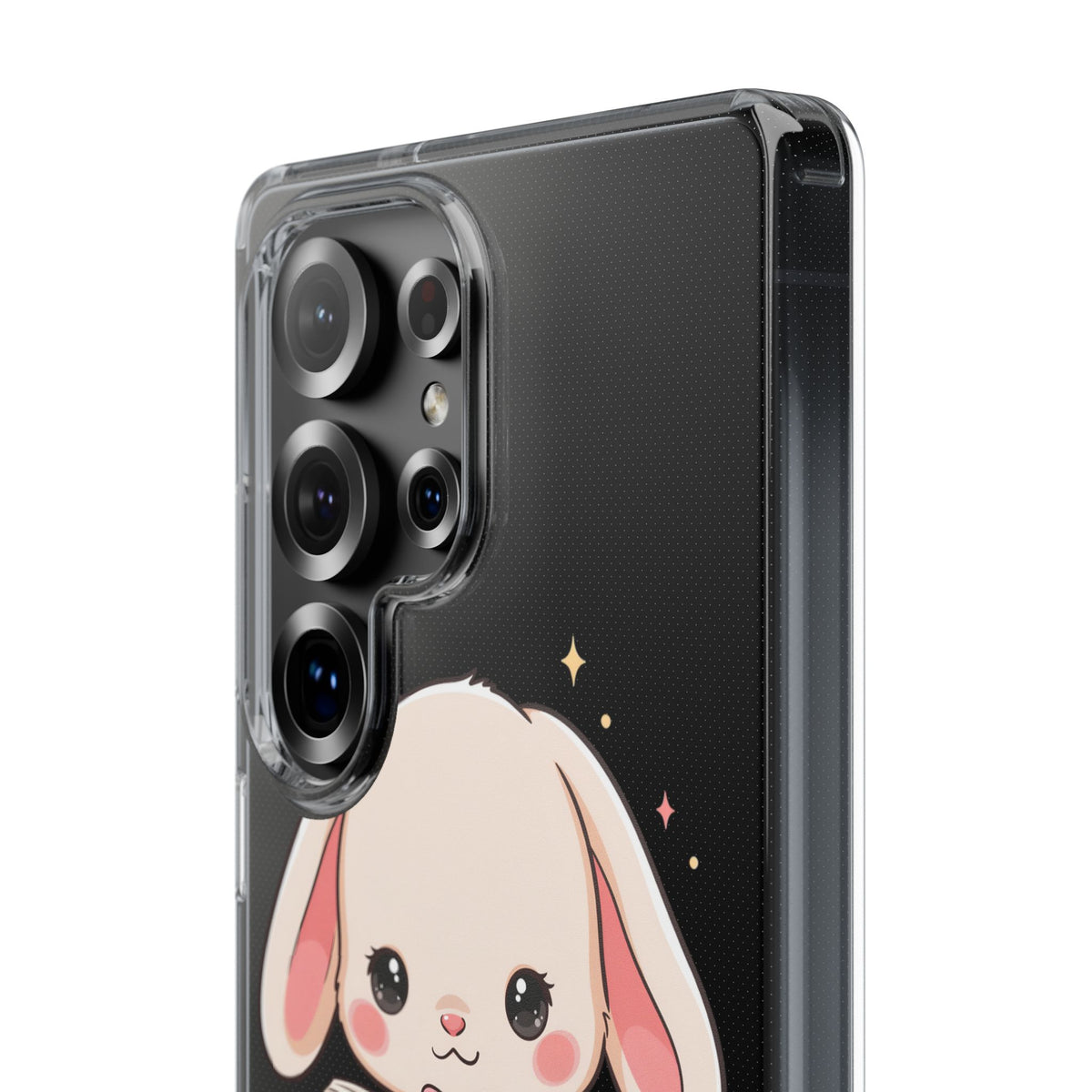Kawaii Reading Bunny Clear Impact-Resistant Case