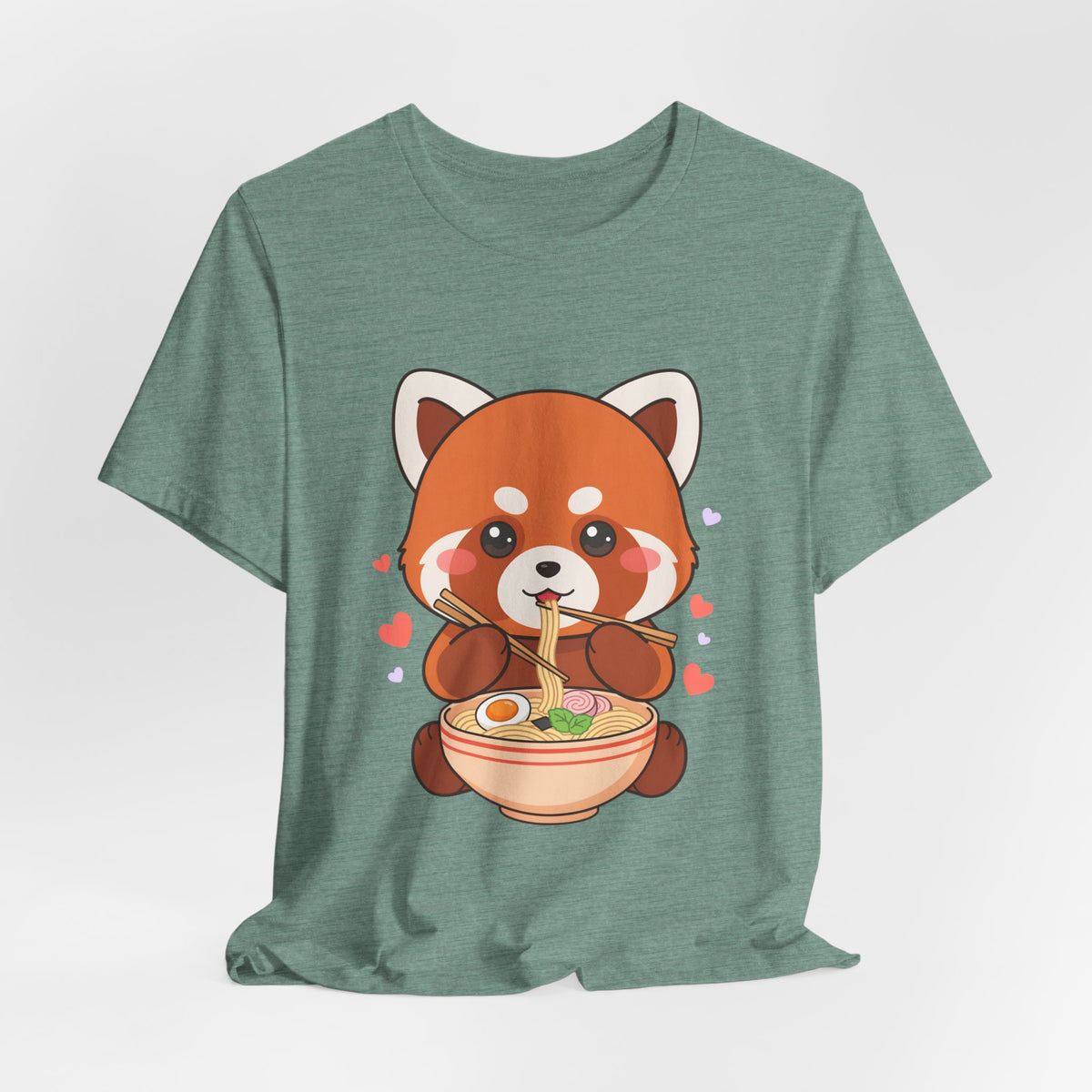 Kawaii Red Panda Ramen T-Shirt for Cozy Foodie Style