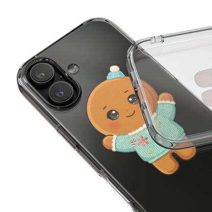 Kawaii Gingerbread Phone Case, Cute Christmas Sweater Cookie