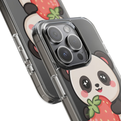 Kawaii Panda Phone Case, Sweet Strawberry Gift