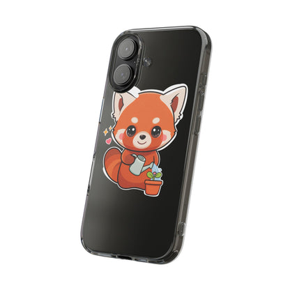 Red Panda Phone Case, Cute Plant Lover Gift