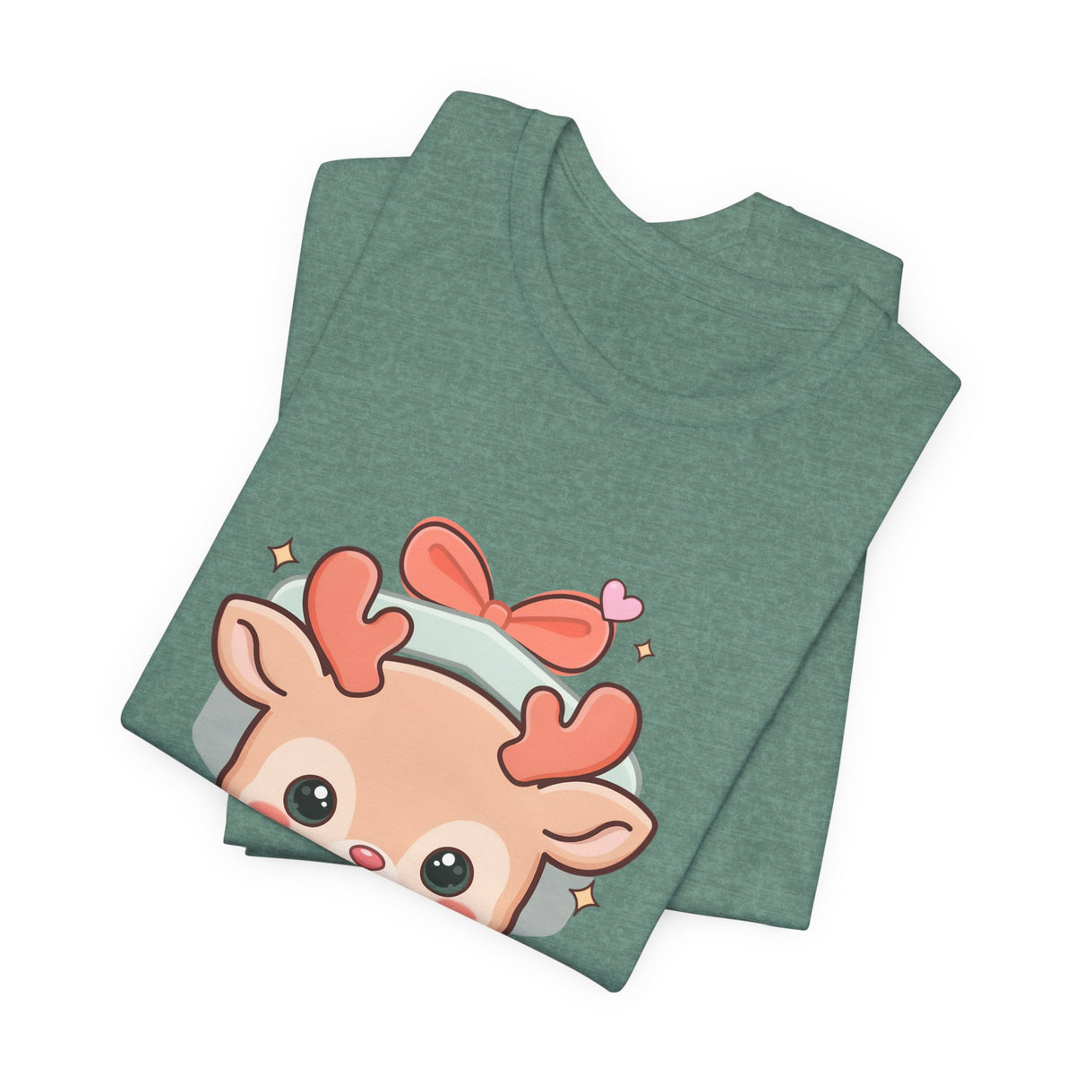Kawaii Reindeer T-Shirt – Cute Gift Box Christmas Tee