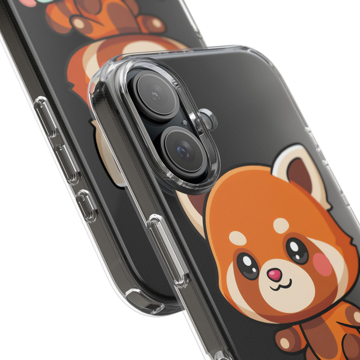 Red Panda Skateboard Phone Case, Cute Kawaii Style