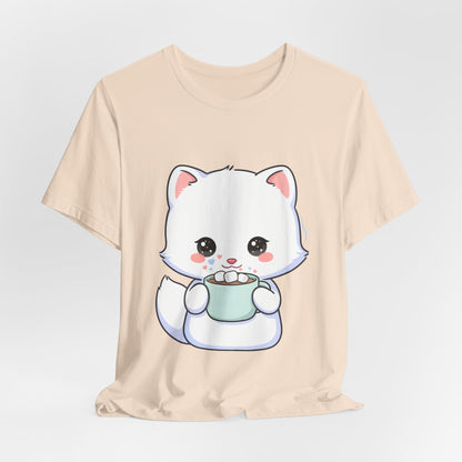 Kawaii Arctic Fox T-Shirt for Cozy Winter Gift Giving