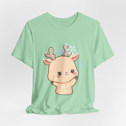 Kawaii Reindeer T-Shirt for Cute Winter Outfits