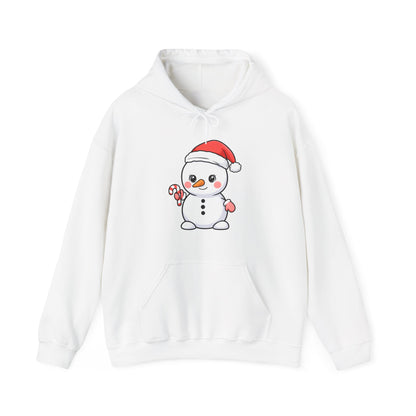 Cute Snowman Christmas Hoodie, Kawaii Holiday Sweatshirt