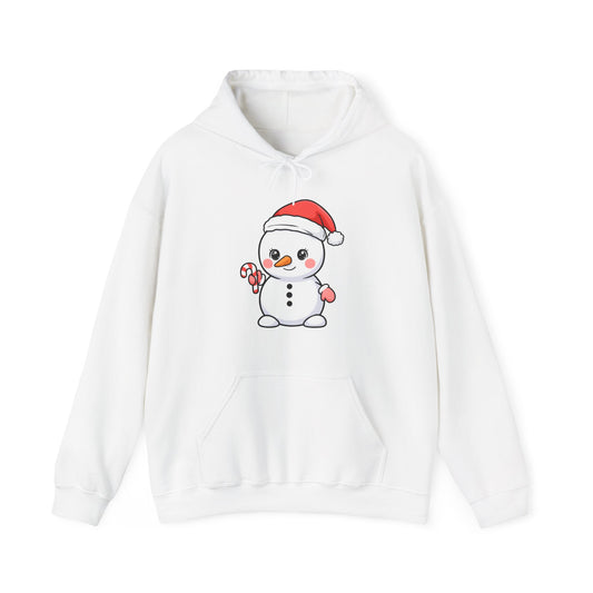 Cute Snowman Christmas Hoodie, Kawaii Holiday Sweatshirt