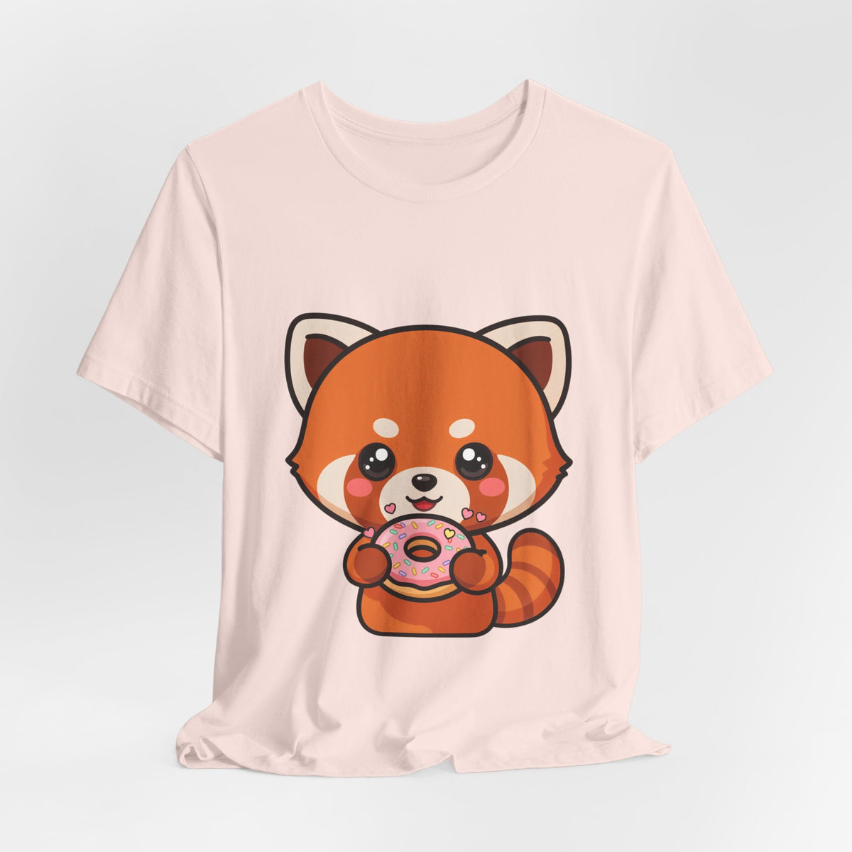 Red Panda Donut T-Shirt, Cute Kawaii Animal Tee