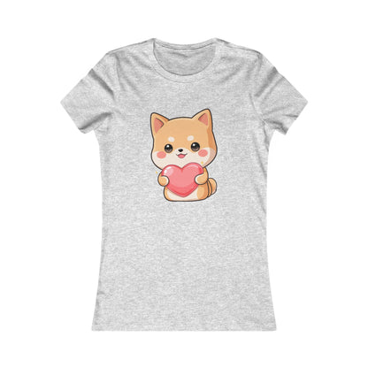 Kawaii Shiba Inu Women's Tee – Cute Heart Dog Shirt