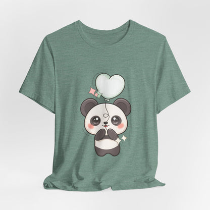 Kawaii Panda T-Shirt with Floating Balloon